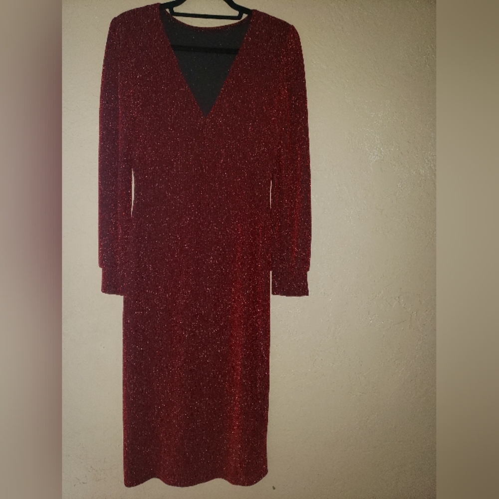 Red Shimmery Dress Large